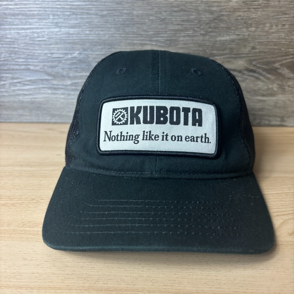 Kubota Hat Cap Snap Back Black Tractor Performance Outdoor Adjustable